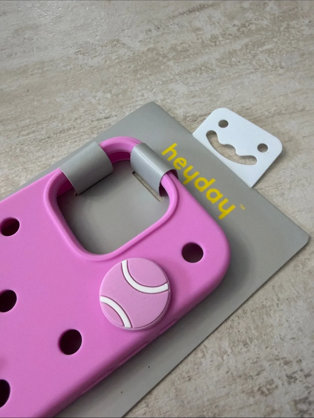 heyday Pink Pop-In Phone Case with Dachshund Charm for iPhone 16 Pro